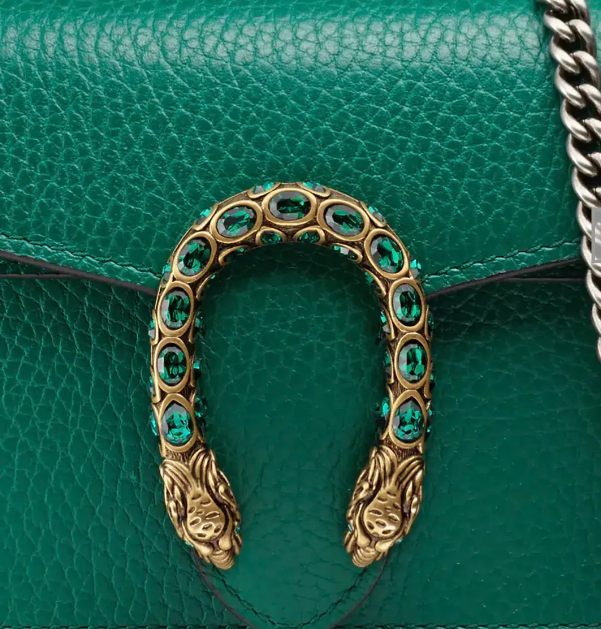 Gucci Dionysus Leather Super Mini Bag Emerald Green - Image 2
