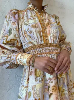 Alemais Solitaire Midi Dress Watercolour Print Size 14 for rent on The Volte - image 3