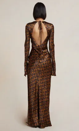 Bec & Bridge Checkmate Long Sleeve Maxi Dress Print Size 8 for rent on The Volte - image 3