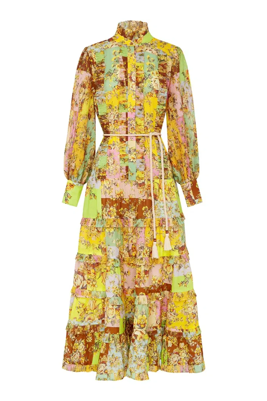 Alemais Matilde Pleated Shirtdress Print Size 6 for rent on The Volte - main image