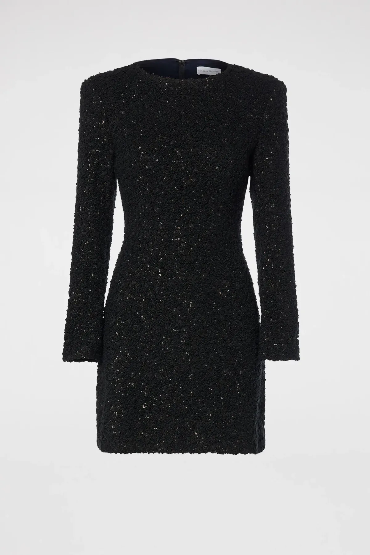 Scanlan Theodore Boucle Mini Dress Black Size 8 - Image 4