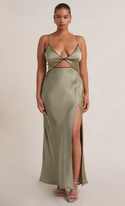 Bec & Bridge Hazel Maxi Dress Sage Green Size 6 for rent on The Volte - image 1