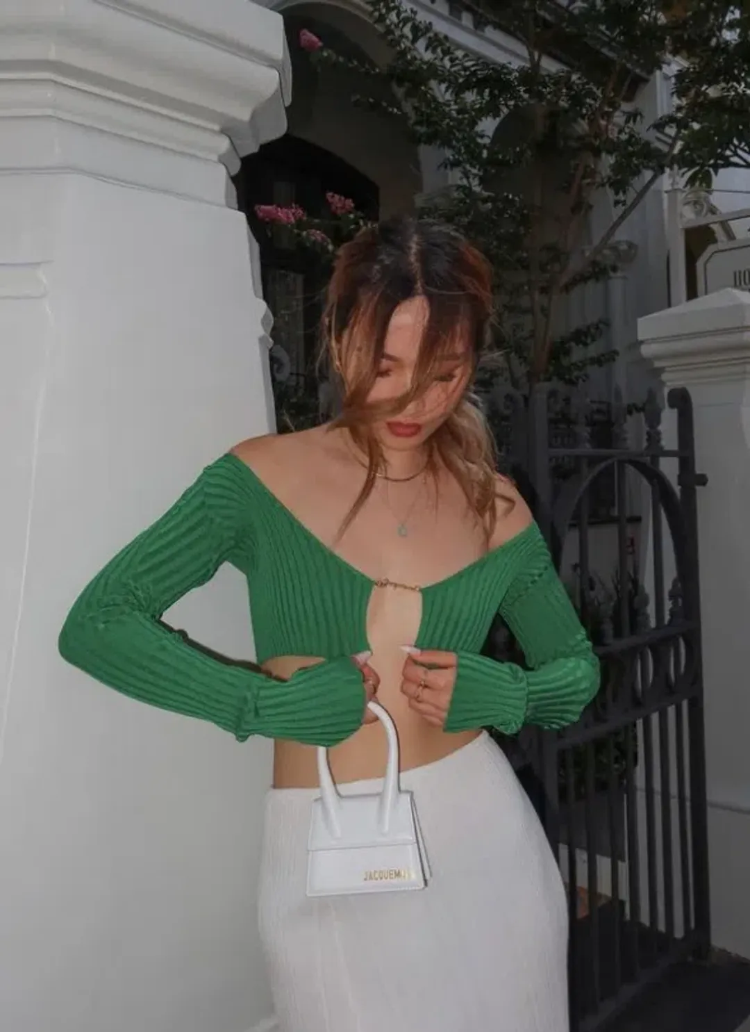 Jacquemus La Maille Pralu Dark Green Size 6 for rent on The Volte - main image