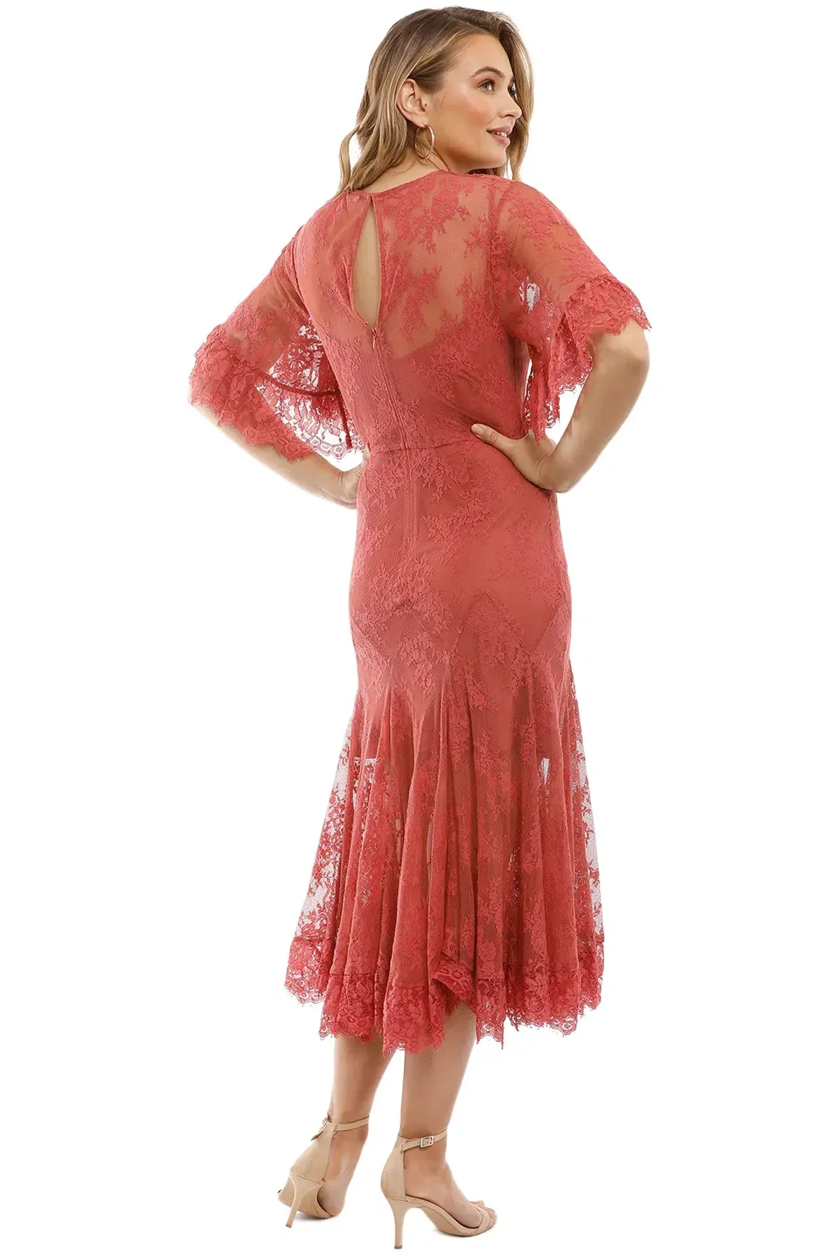 Talulah Blind Love Midi Dress Rosewood Size 8 - Image 3