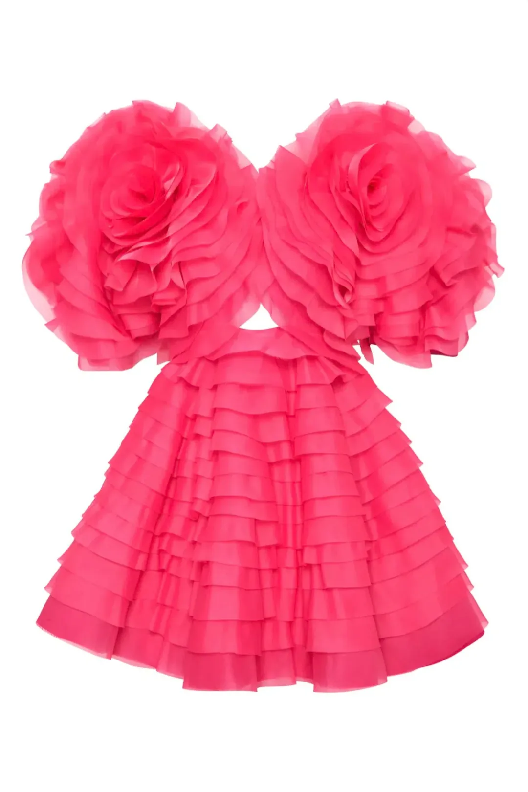 Aje Amour Ruffle Mini Dress Pink Size 8 for rent on The Volte - main image
