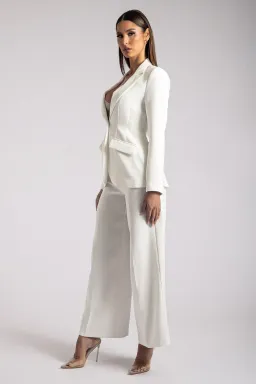 Meshki Helda Fitted Blazer White Size L for rent on The Volte - image 2