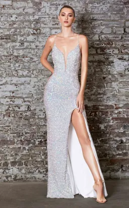 Mia Bella The Santa Fe Gown Silver sequin Size 10 for rent on The Volte - image 1