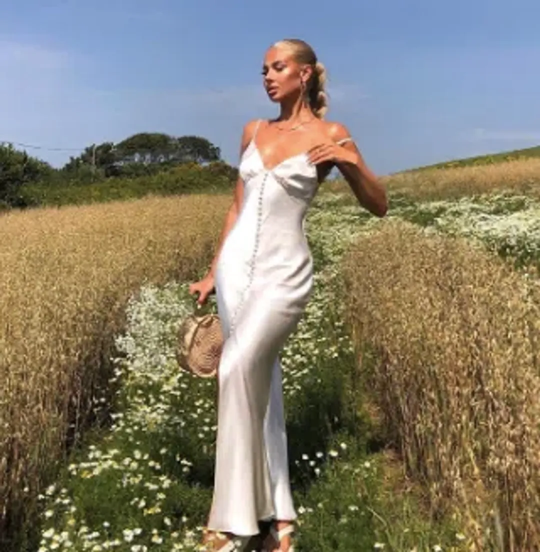 Shona Joy La Lune Bias Slip Dress Cream Size 6 for rent on The Volte - main image