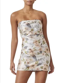 Bec & Bridge Fleurette Jacquard Mini Dress Print Size AU 6 for rent on The Volte - image 3