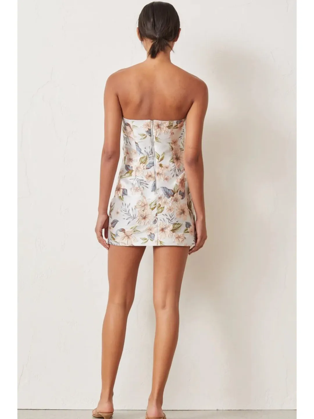 Bec & Bridge Fleurette Jacquard Mini Dress Print Size AU 6 for rent on The Volte - main image