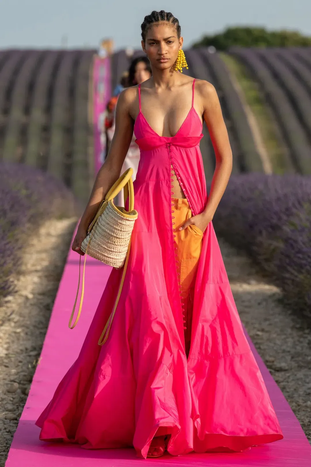 Jaquemus La Robe Manosque Maxi Dress Pink Size 10 for rent on The Volte - main image