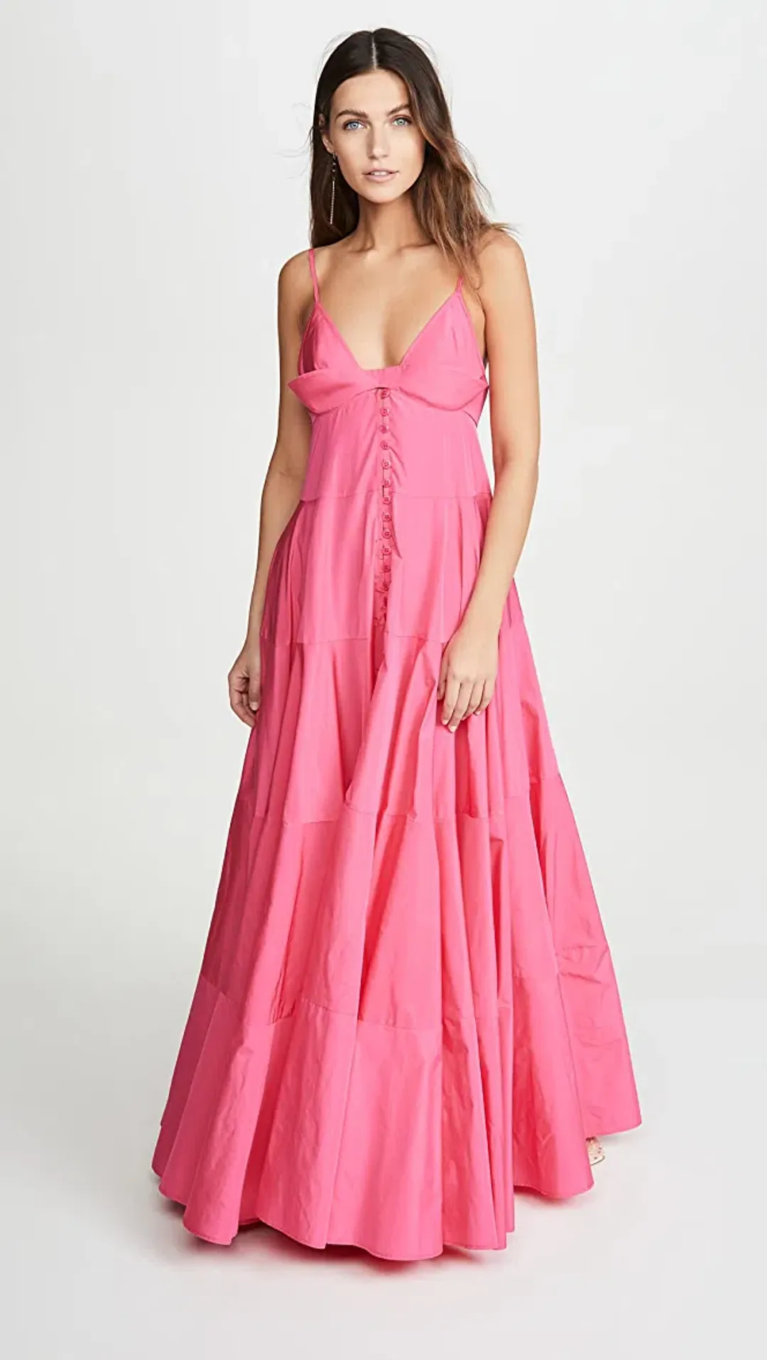 Jaquemus La Robe Manosque Maxi Dress Pink Size 10 for rent on The Volte - main image