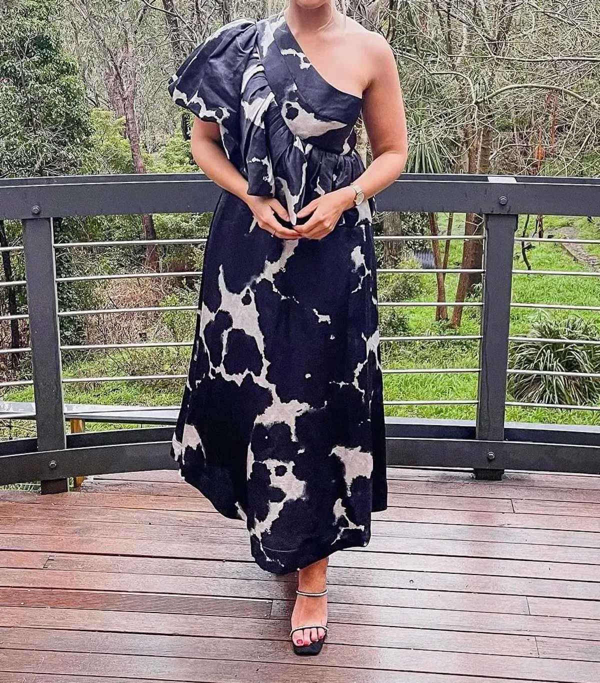 Aje Oxidised Gown Print Size 10 - Image 3