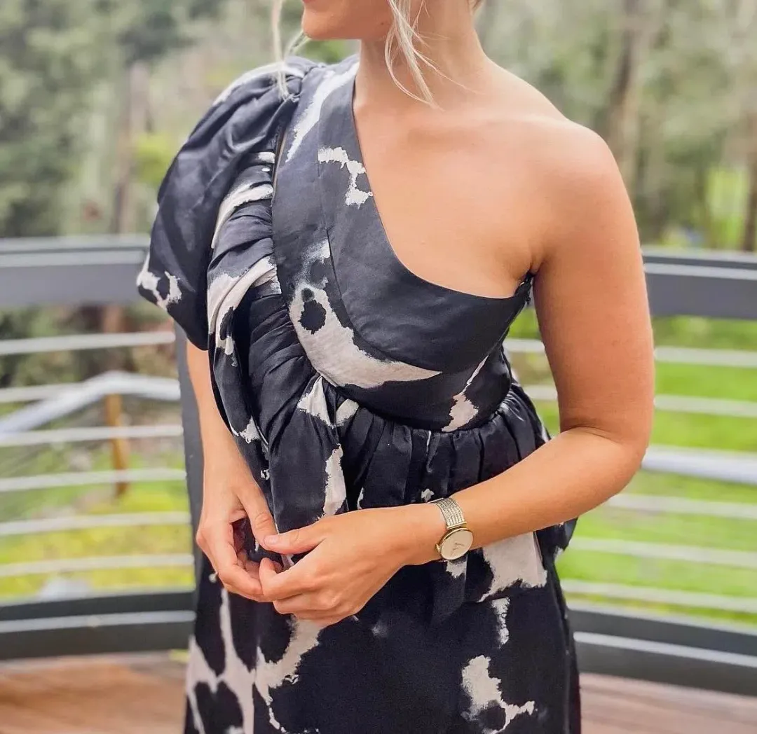 Aje Oxidised Gown Print Size 10 for rent on The Volte - main image