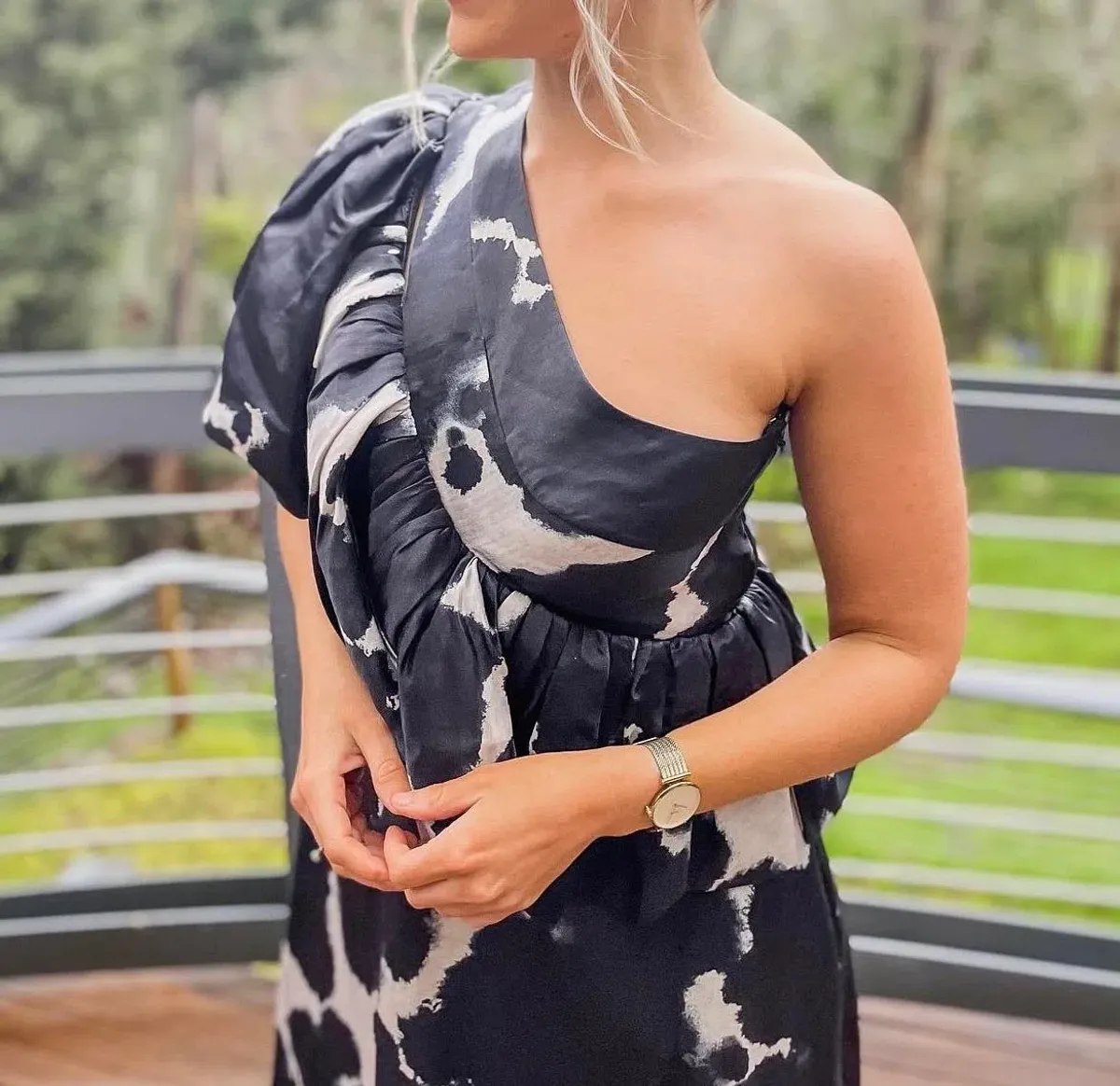 Aje Oxidised Gown Print Size 10 - Image 4