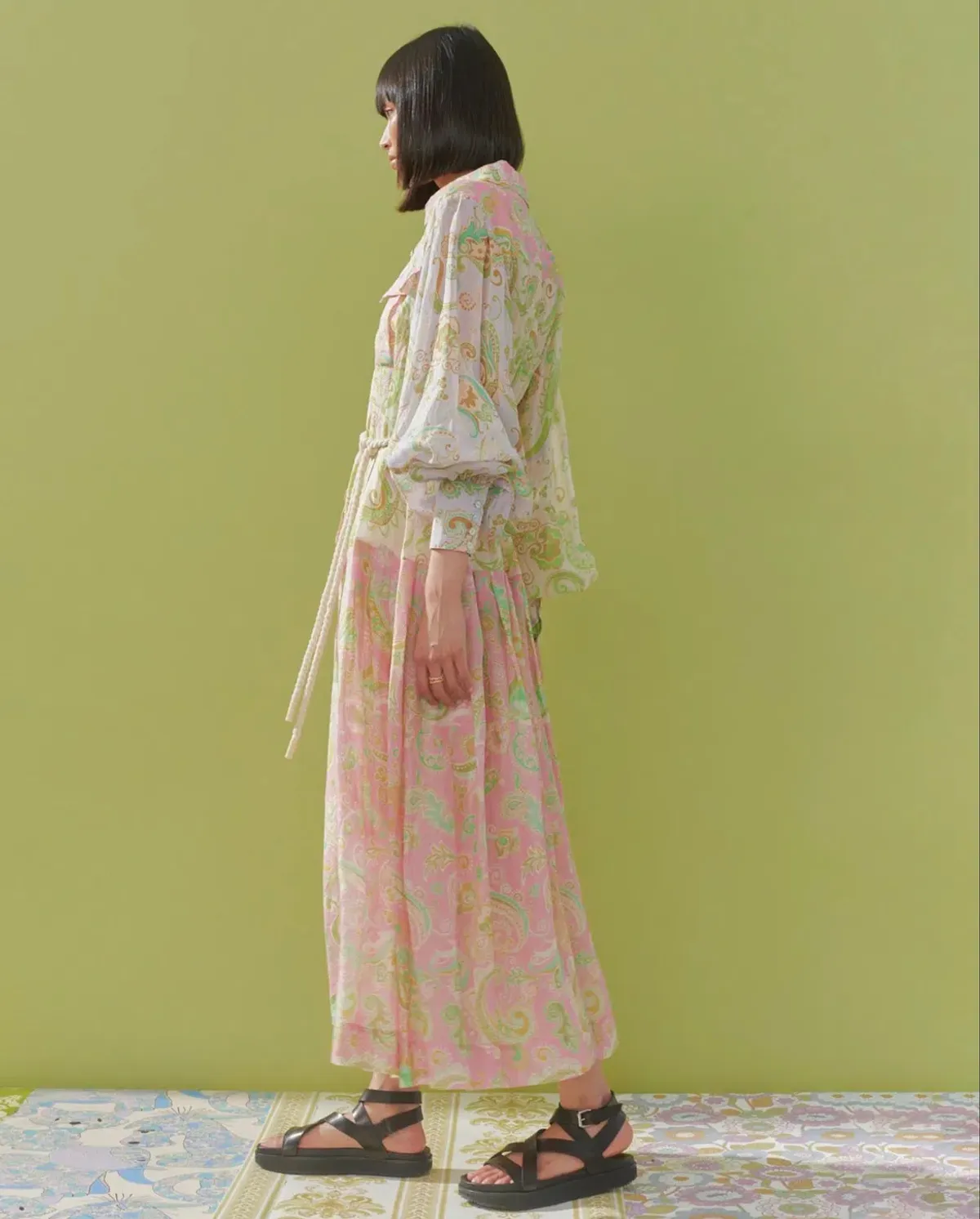 Alemais Marta Patchwork Shirtdress Print Size 8 - Image 2