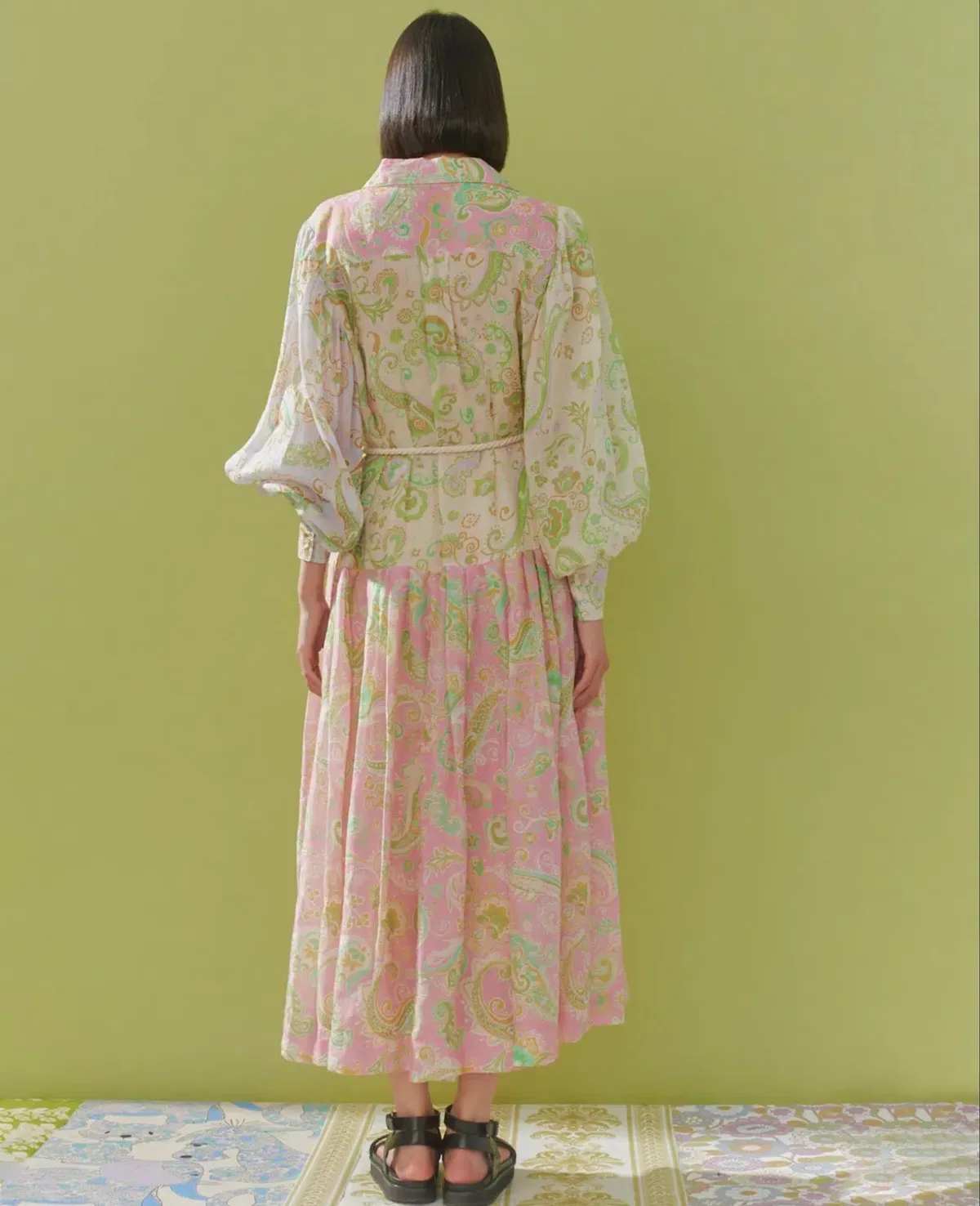 Alemais Marta Patchwork Shirtdress Print Size 8 - Image 4