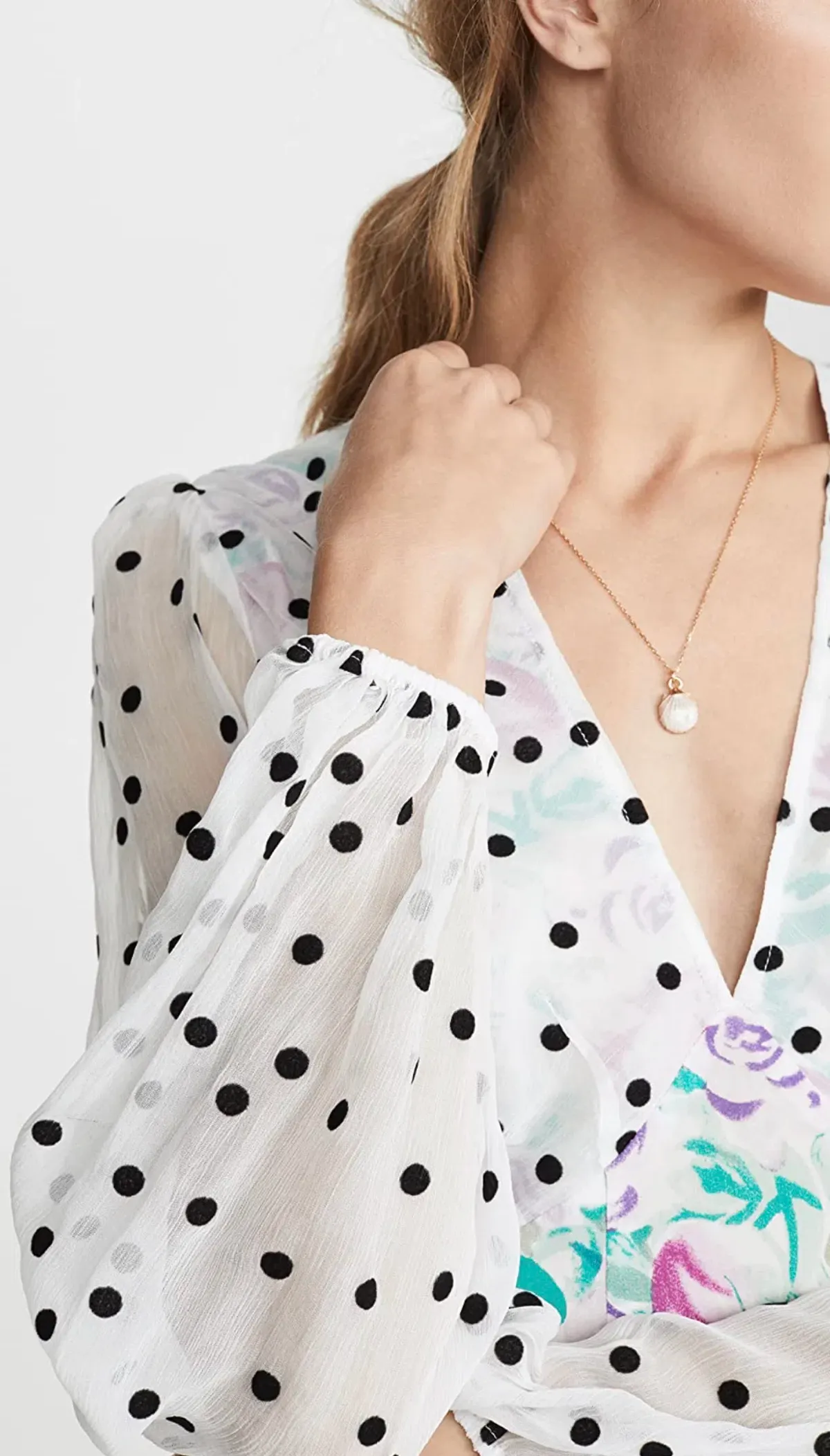 Rixo Melanie Dress In Polka Dot Italian Floral Pink Teal Size XS - Image 6