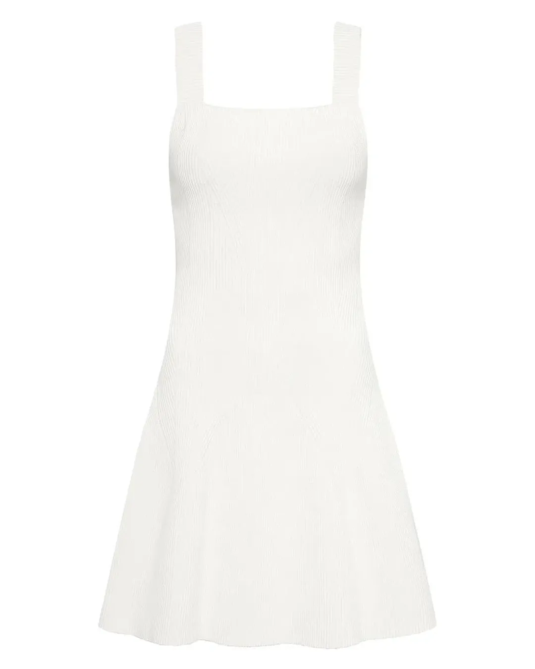 AJE Casa Mini Knit Dress Ivory Size 6 for rent on The Volte - main image