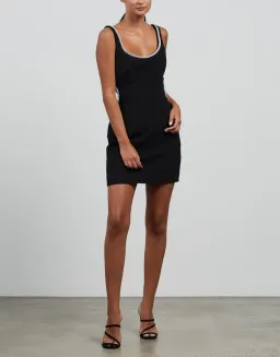 Nicola Finetti Short Rhinestone Dress Black Size 6 for rent on The Volte - image 1