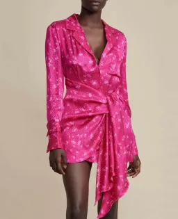 Acler Evanston Dress Fuchsia Size 6 for rent on The Volte - image 2