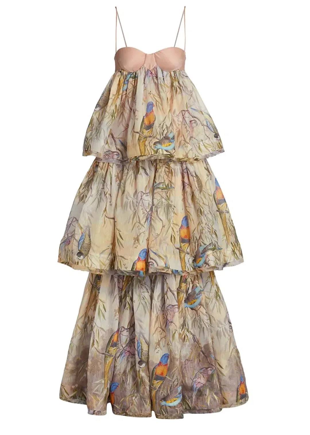 Zimmermann Candescent Parakeets Gown Print Size 2 for rent on The Volte - main image