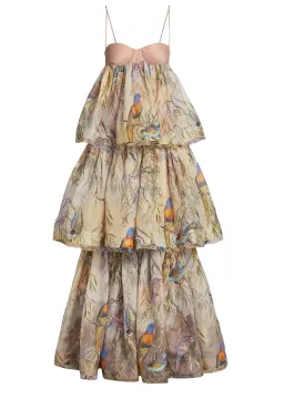 Zimmermann Candescent Parakeets Gown Print Size 2 for rent on The Volte - image 5