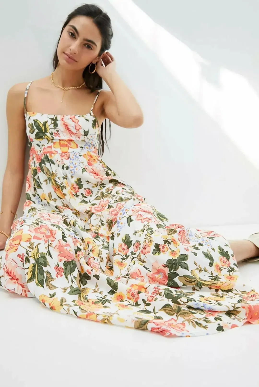 Faithfull the Brand Corvina Midi Dress Teatro Floral Print Size 10 for rent on The Volte - main image