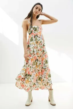 Faithfull the Brand Corvina Midi Dress Teatro Floral Print Size 10 for rent on The Volte - image 1