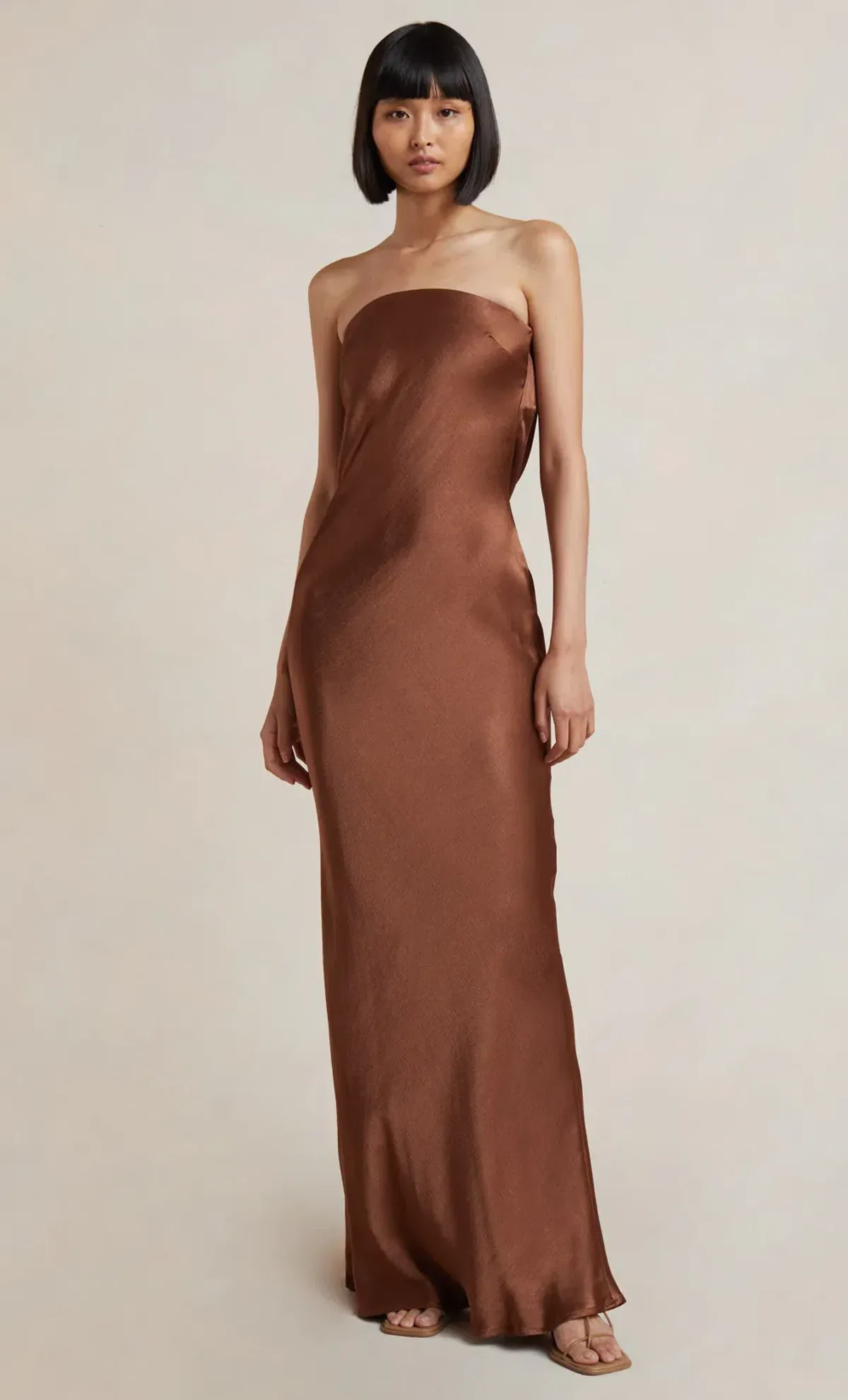 Bec & Bridge Moon Dance Strapless Dress in Chocolate Size 10 - Image 1