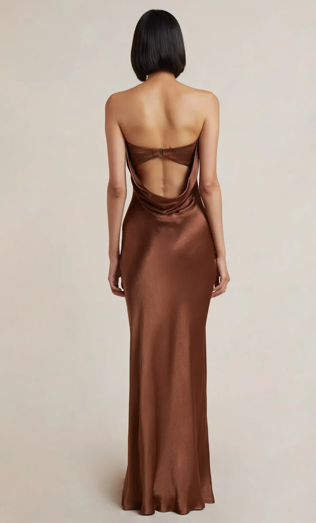 Bec & Bridge Moon Dance Strapless Dress in Chocolate Size 10 for rent on The Volte - main image