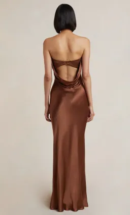Bec & Bridge Moon Dance Strapless Dress in Chocolate Size 10 for rent on The Volte - image 3