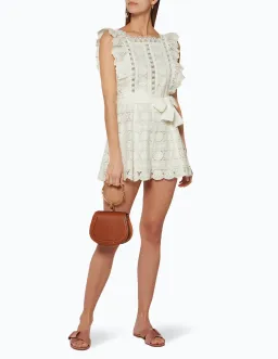 Zimmermann Kali Daisy Playsuit Ivory Size 0 / AU 8 for rent on The Volte - image 1