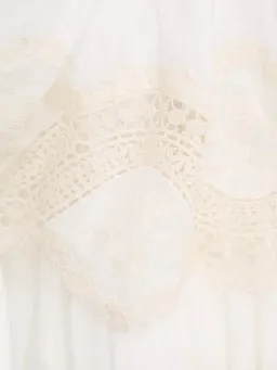 Zimmermann Pattie Embroidered Tiered Midi Dress Ivory Size 1 / Au 10 for rent on The Volte - image 3