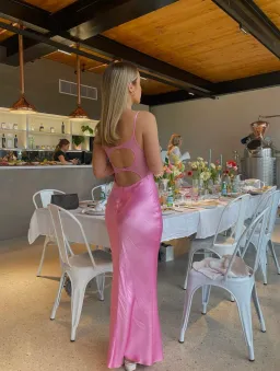 Bec & Bridge Malyka Maxi Dress Candy Pink Size 6 for rent on The Volte - image 3