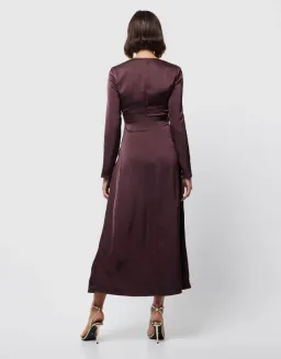 Mossman The Colossal Midi Dress Dark Cherry Size 6 for rent on The Volte - image 3