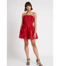 Aje Hybrid Sleeveless Mini Dress Red Size 8 for rent on The Volte - image 1