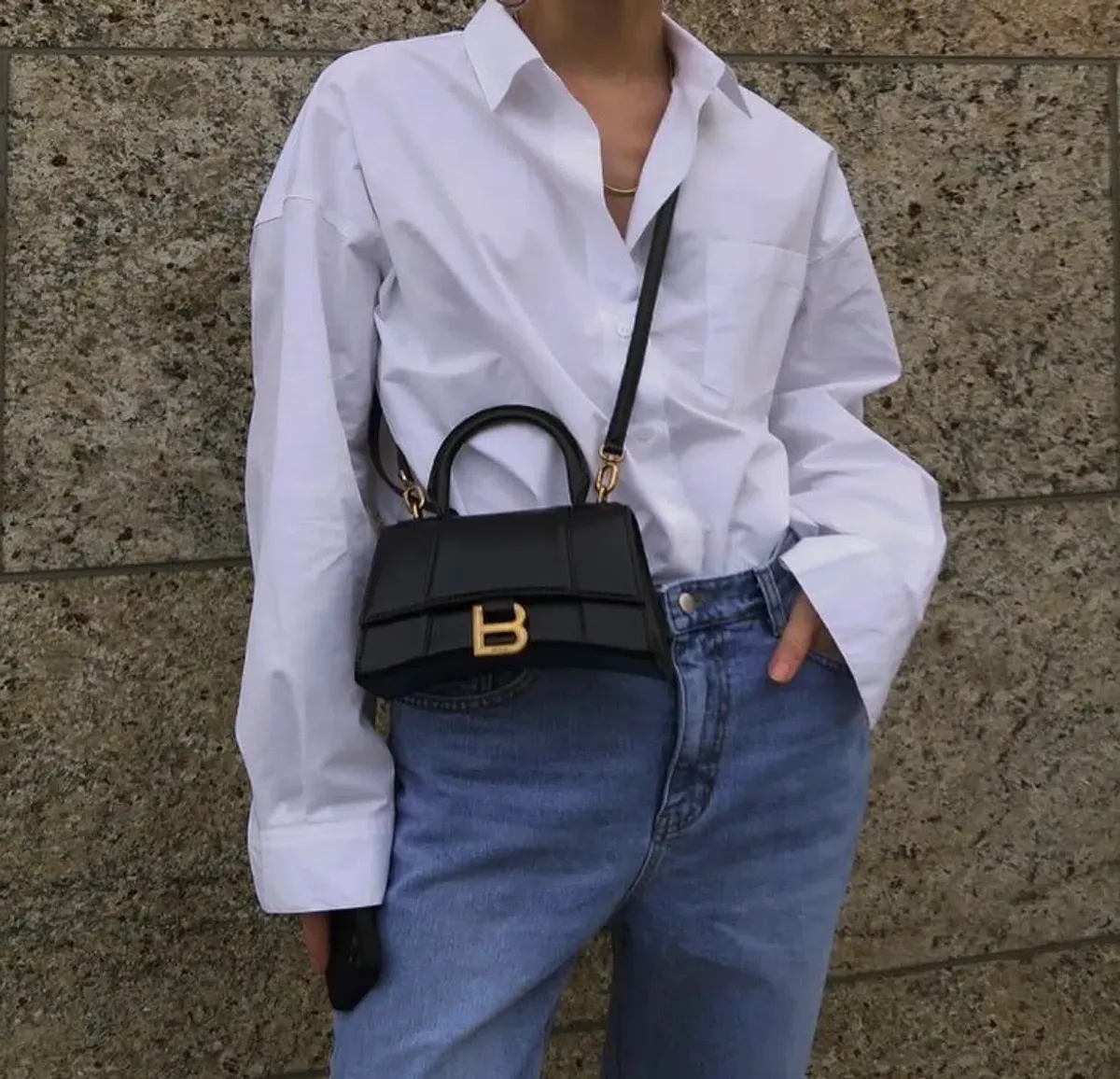 Balenciaga Hourglass S Handbag Box Black - Image 2