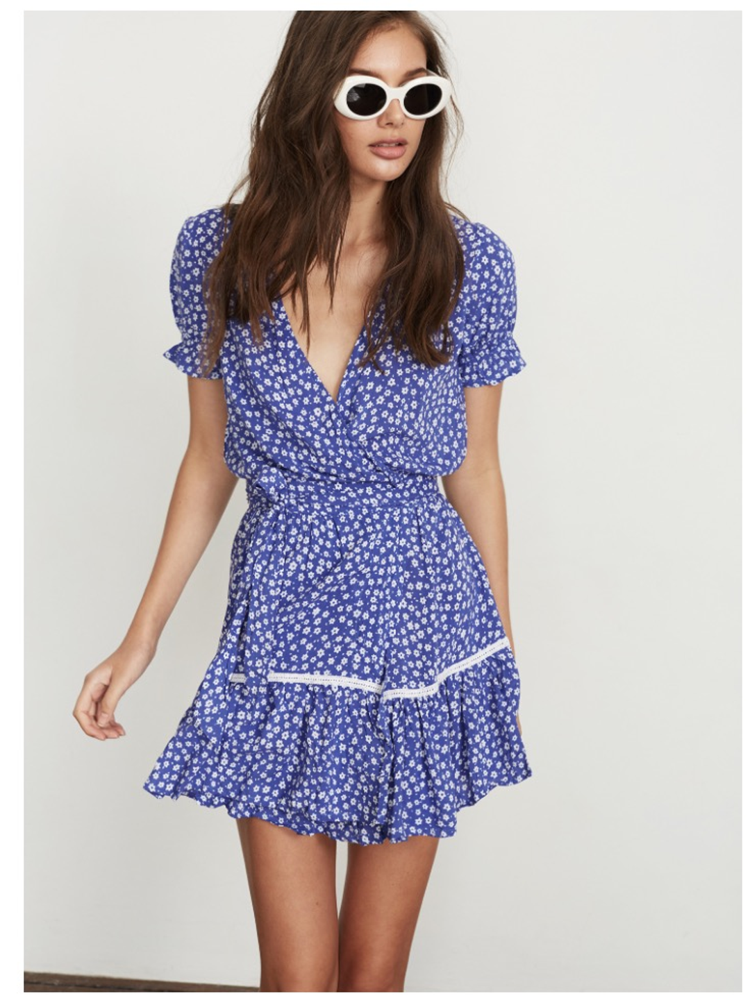 Faithfull the brand / faithful Liza dress - sunny floral print for rent on The Volte - main image