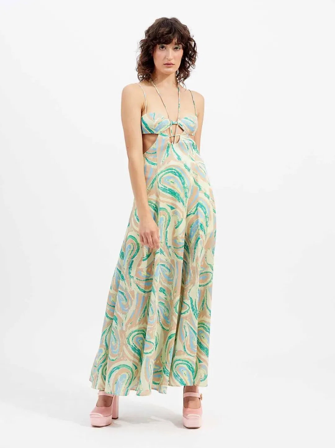 Alice McCall Swan Lake Midi Dress Citrus Size 16 for rent on The Volte - main image