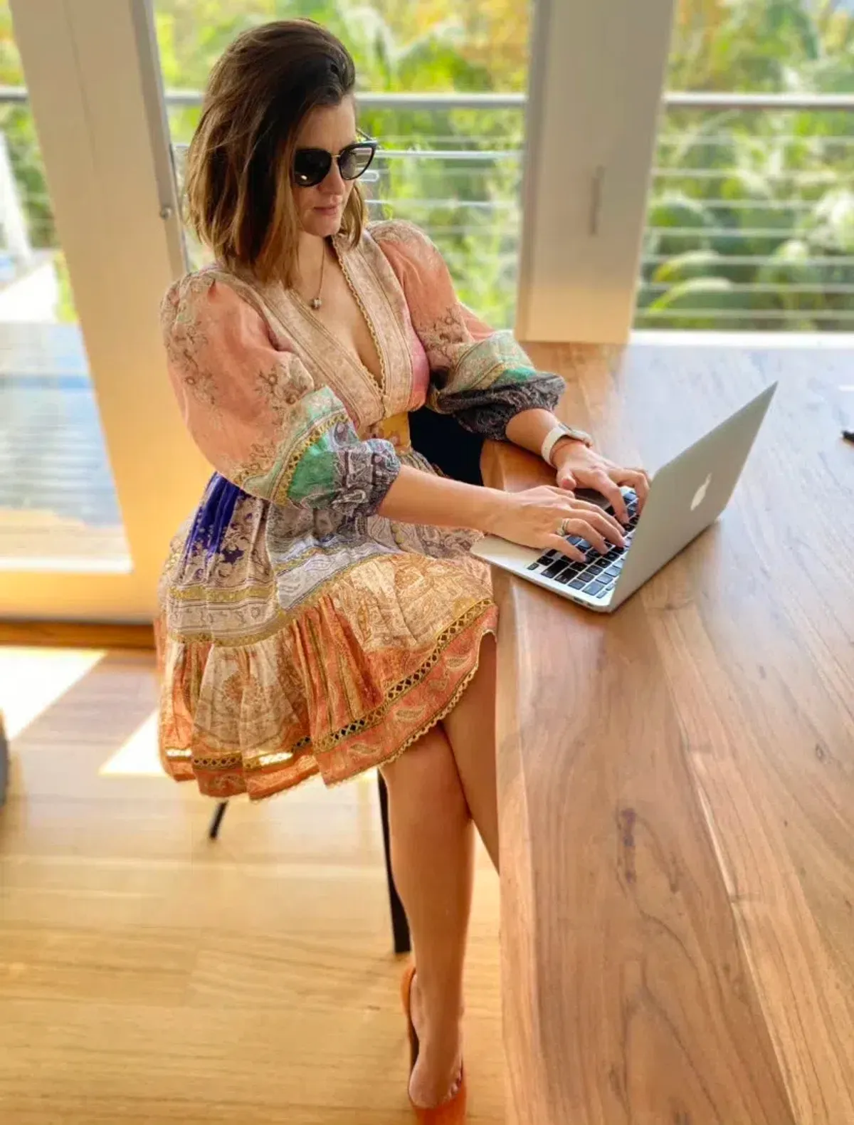 Zimmermann Anneke Lantern Mini Dress Print AU12 - Image 1