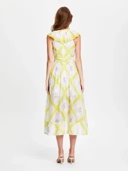 Alice McCall LA Girl Midi Dress Citrus Size 6 for rent on The Volte - image 3