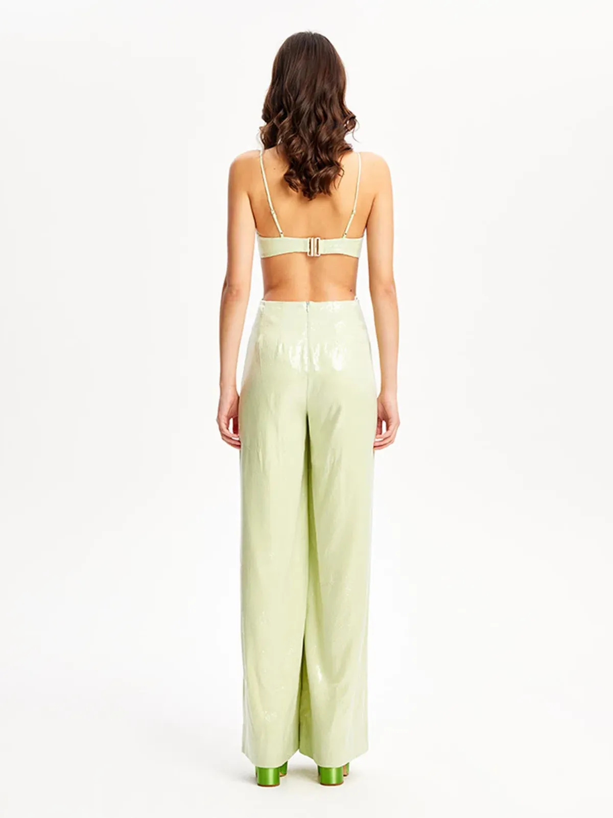 Alice McCall Night Sky Jumpsuit Lime Cream Size 6 - Image 3