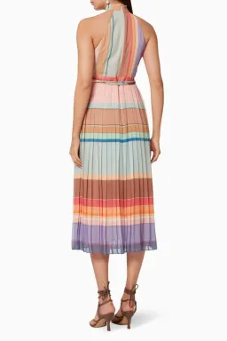 Zimmermann Pleated Picnic Dress Rainbow Stripe Size 1 / Au 10 for rent on The Volte - image 3