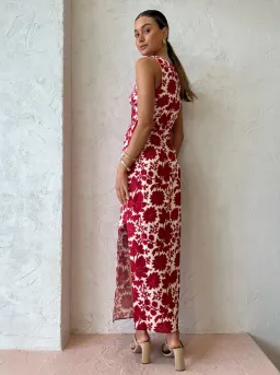 Sir The Label Cinta Cut Out Midi Dress Print Size 8 for rent on The Volte - image 2