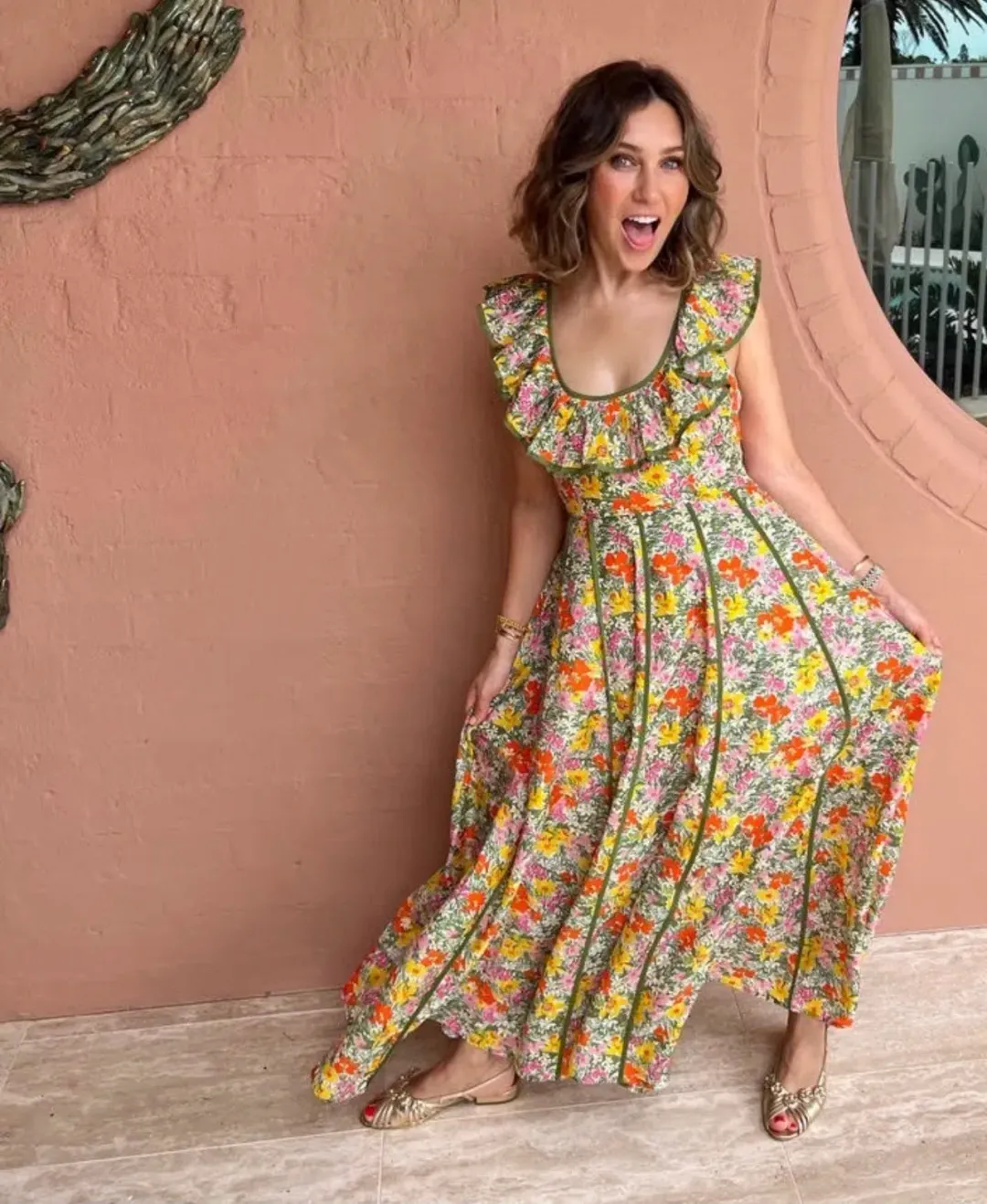 Alemais - Cabana Midi Dress Print - Size 10 for rent on The Volte - main image