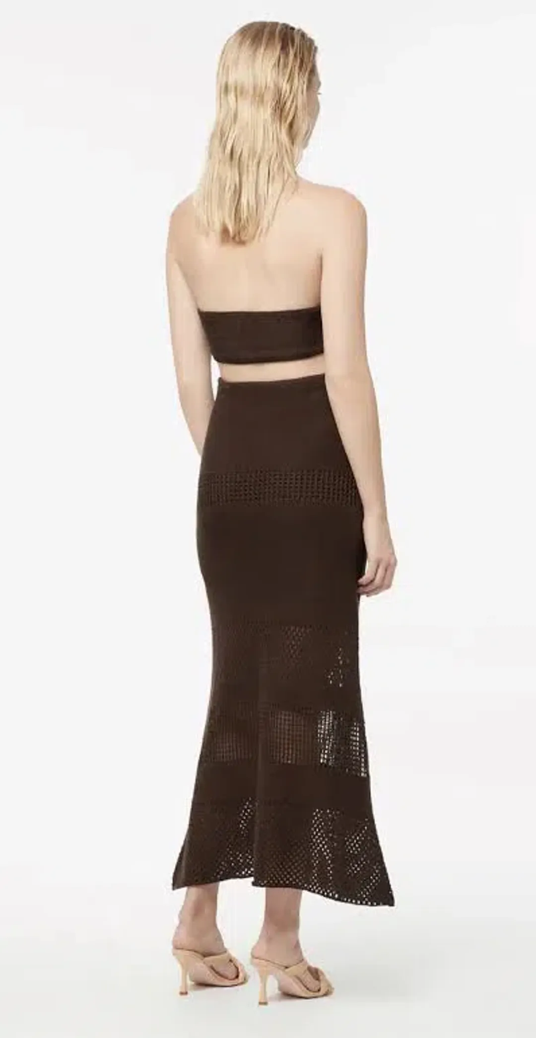 Manning Cartell Highly Strung Knit Halter Dress Brown Size 10 for rent on The Volte - main image