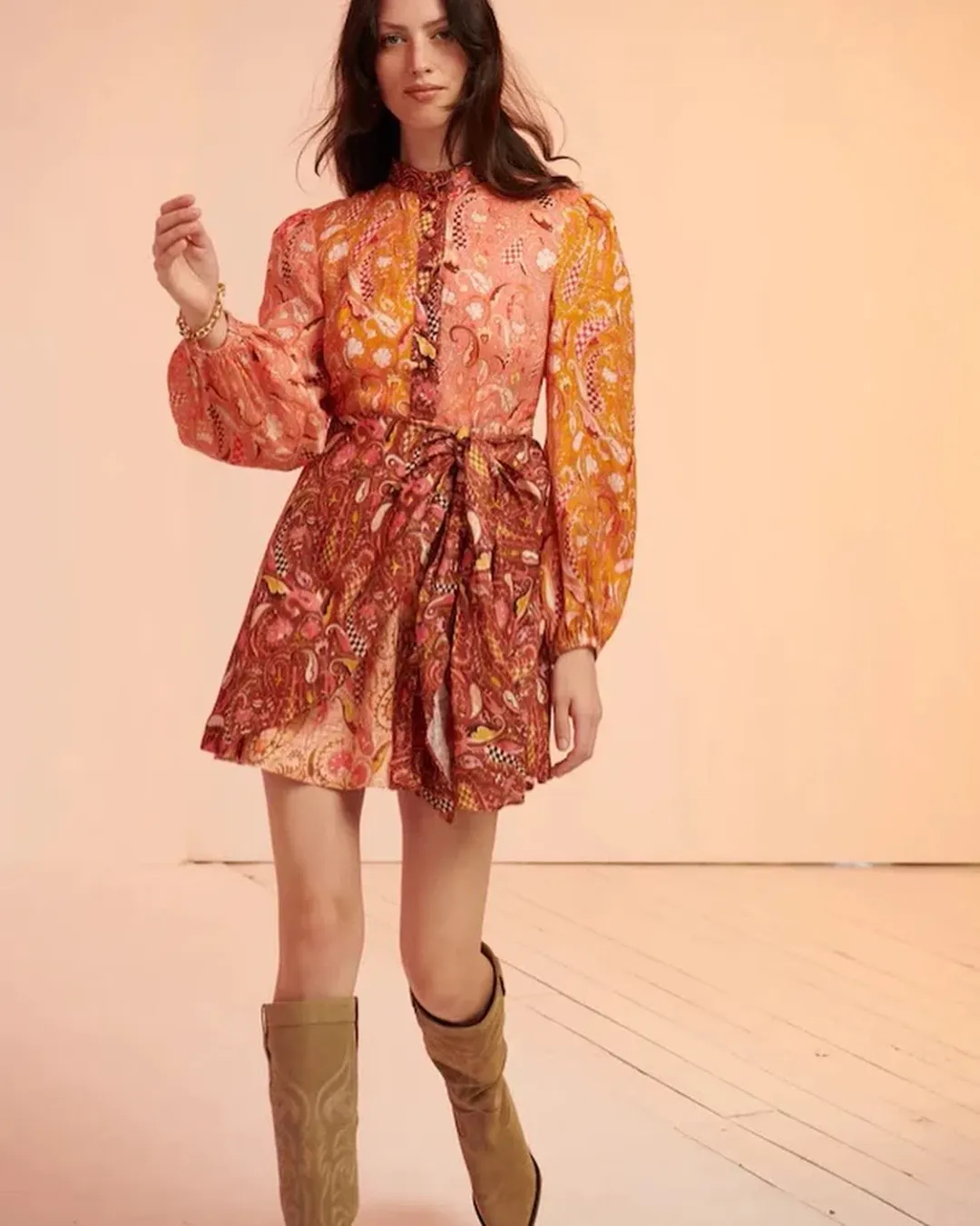 Kate Ford Matien Wrap Dress in Multi Size 1 for rent on The Volte - main image