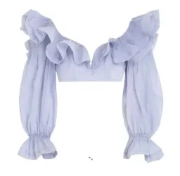 Zimmermann The Lovestruck Cropped Bodice Periwinkle Size 3 for rent on The Volte - image 2