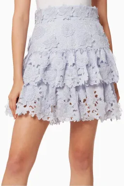 Zimmermann The Lovestruck Miniskirt Periwinkle Size 3 for rent on The Volte - image 2